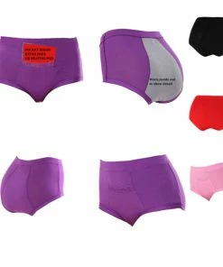 TVTimeDirect Aunt Flo's Period Panties With Pocket- Grey- 3XL