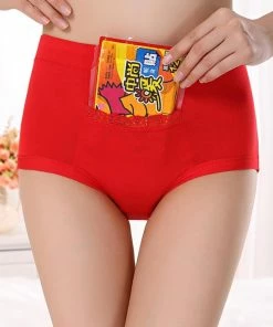 TVTimeDirect Aunt Flo's Period Panties With Pocket- Red- 2XL Clothing & Accessories