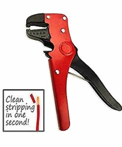 TVTimeDirect Wire Stripper With Cutter - Easy Auto-Adjustable Outdoor & Garden