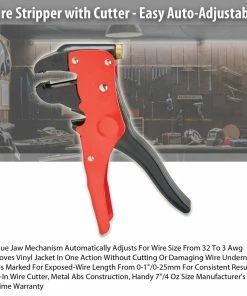 TVTimeDirect Wire Stripper With Cutter - Easy Auto-Adjustable Outdoor & Garden