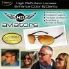 TVTimeDirect HD Vision Aviators Sunglasses, Bronze (Single)