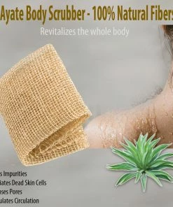 TVTimeDirect Ayate Body Scrubber - 100% Natural Fibers Bed & Bath
