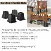 TVTimeDirect Bed Lifters - 4 Piece Set - Black Outdoor & Garden