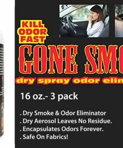 TVTimeDirect Automotive Big Gone Smoke- Dry Smoke & Odor Eliminator, 16 Oz.- 3 Pack