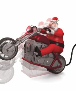 TVTimeDirect Hitch Critters Animated Ball Hitch Cover And Brake Light - Biker Santa Automotive