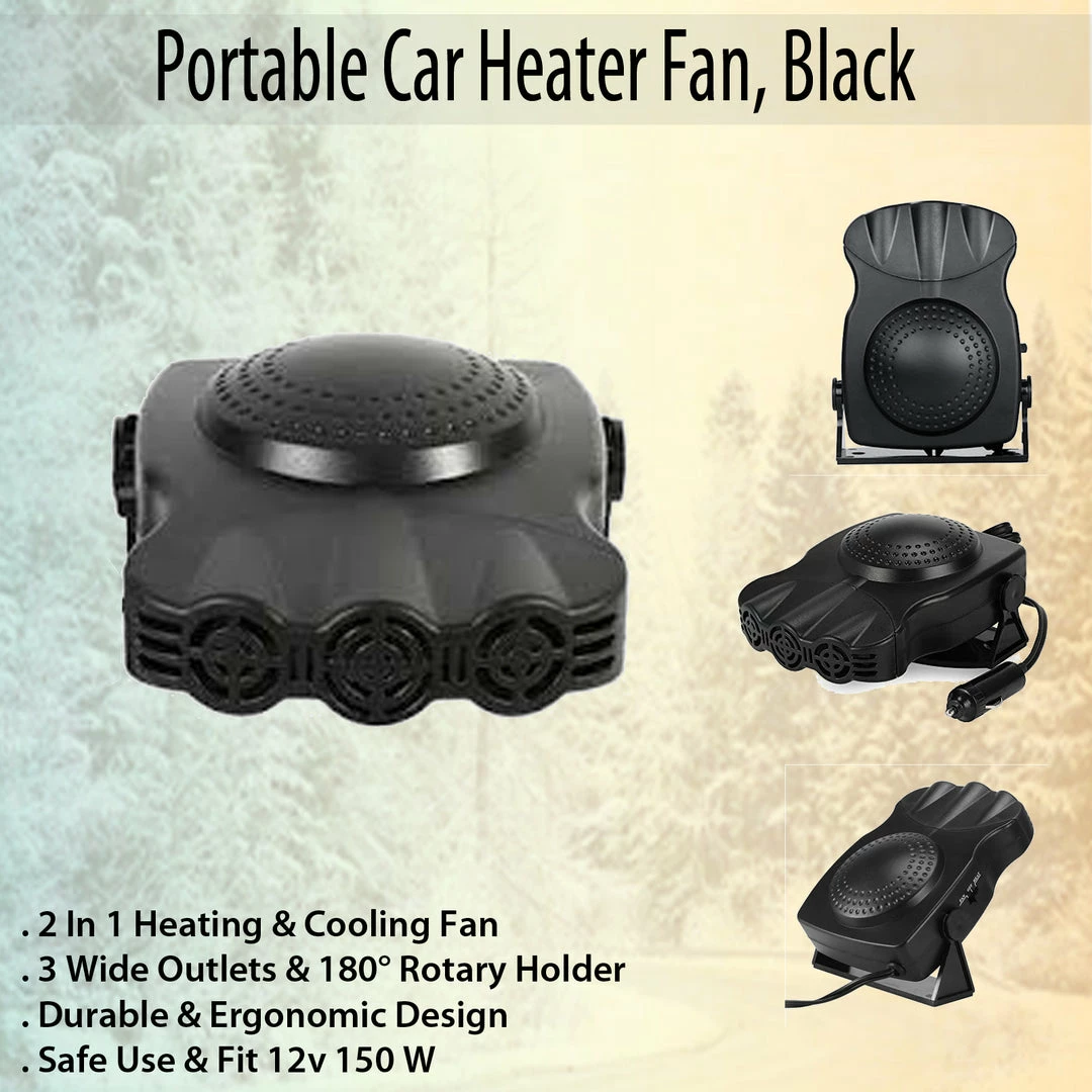 TVTimeDirect Portable Car Heater Fan, Black Automotive 3 TVTimeDirect Portable Car Heater Fan, Black Automotive