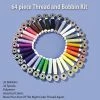 TVTimeDirect 64 Piece Thread And Bobbin Kit School And Office Supplies