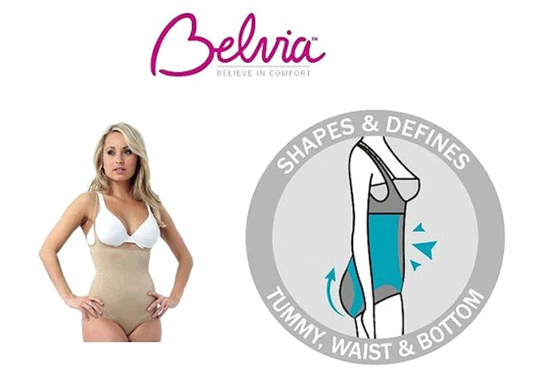 TVTimeDirect Belvia Shapewear Slimming Bodysuit (Beige) Small 4 TVTimeDirect Belvia Shapewear Slimming Bodysuit (Beige) Small