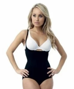 TVTimeDirect Clothing & Accessories Belvia Shapewear Slimming Bodysuit (Black) Small