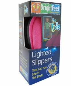 TVTimeDirect Clothing & Accessories Bright Feet Lighted Slippers- Childrens- Pink (Medium 12-1)