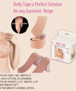 TVTimeDirect Body Tape A Perfect Solution For Any Garment Beige Health & Beauty