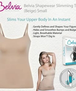 TVTimeDirect Clothing & Accessories Belvia Shapewear Slimming Top (Beige) Small