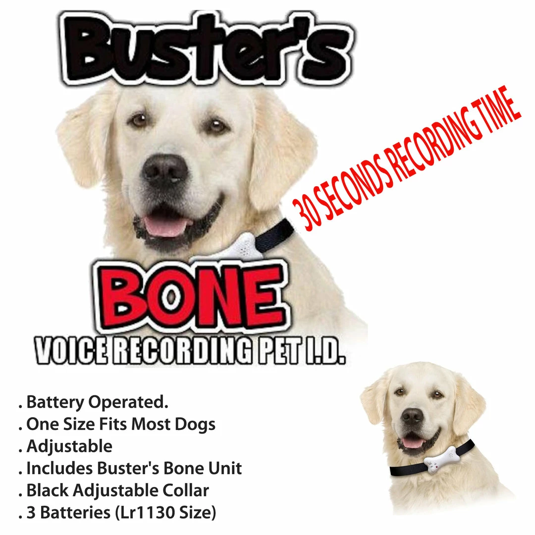 TVTimeDirect Buster's Bone Voice Recording Pet I.D. 3 TVTimeDirect Buster's Bone Voice Recording Pet I.D.