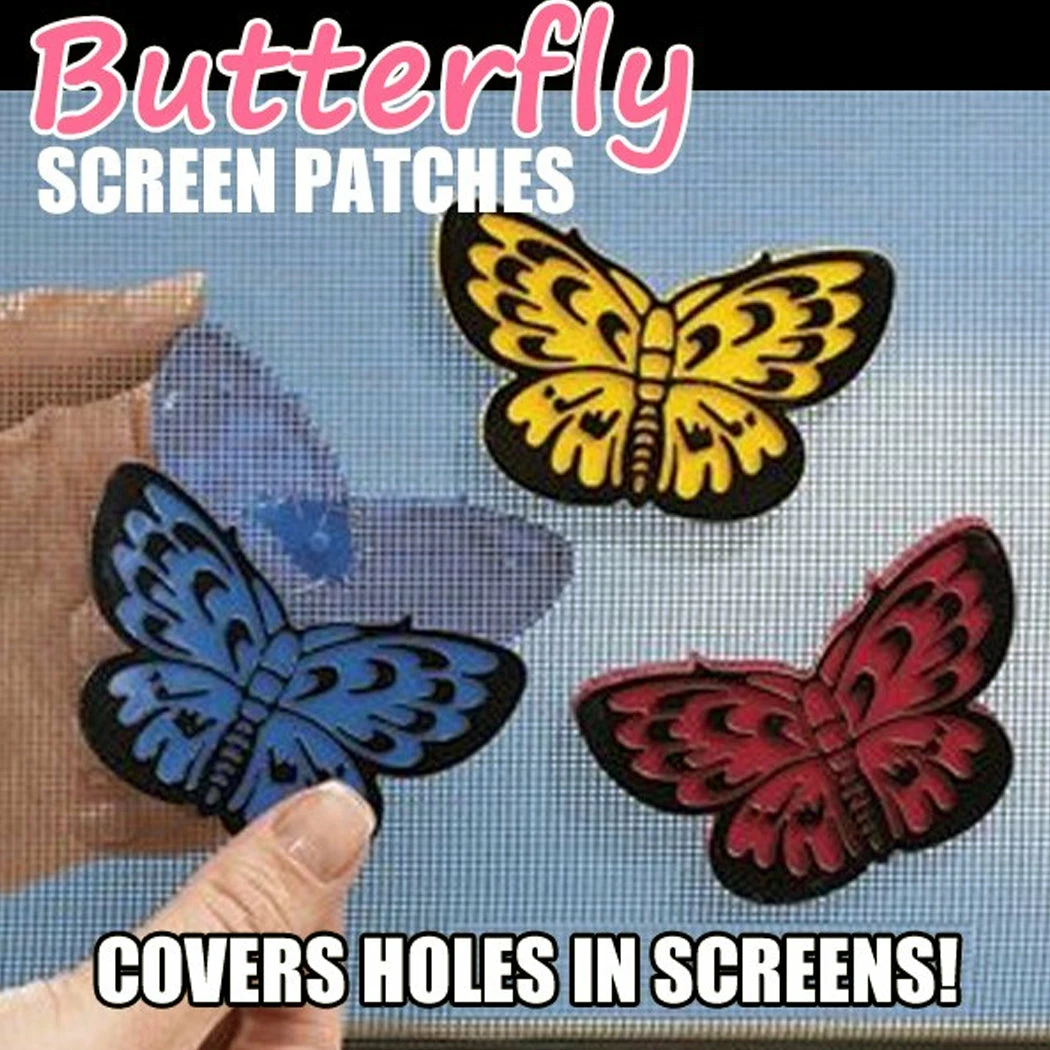 TVTimeDirect Butterfly Screen Patches (Set Of 12) 4 TVTimeDirect Butterfly Screen Patches (Set Of 12)