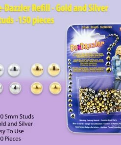 TVTimeDirect Be-Dazzler Refill - Gold And Silver - Studs -150 Pieces Toys & Games