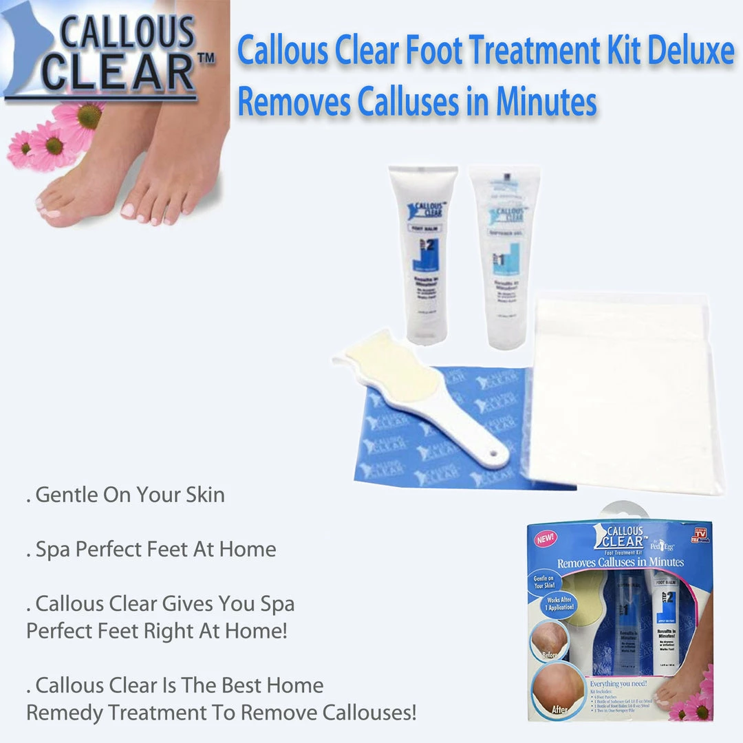 TVTimeDirect Health & Beauty Callous Clear Foot Treatment Kit Deluxe 3 TVTimeDirect Health & Beauty Callous Clear Foot Treatment Kit Deluxe