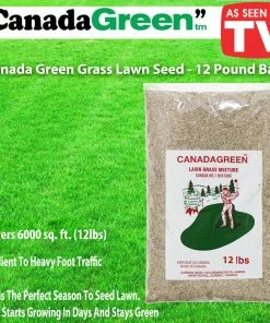 TVTimeDirect Canada Green Grass Lawn Seed - 12 Pound Bag Houseware