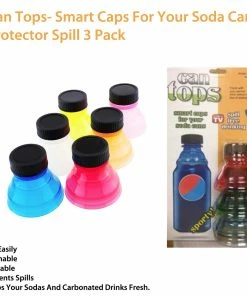 TVTimeDirect Kitchen Can Tops- Smart Caps For Your Soda Cans Protector Spill 3 Pack