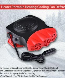 TVTimeDirect Car Heater Portable Heating Cooling Fan Defroster (2-in-1,12V 150W 3 Outlet