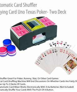 TVTimeDirect Automatic Card Shuffler- Playing Card Uno Texas Poker Two Deck