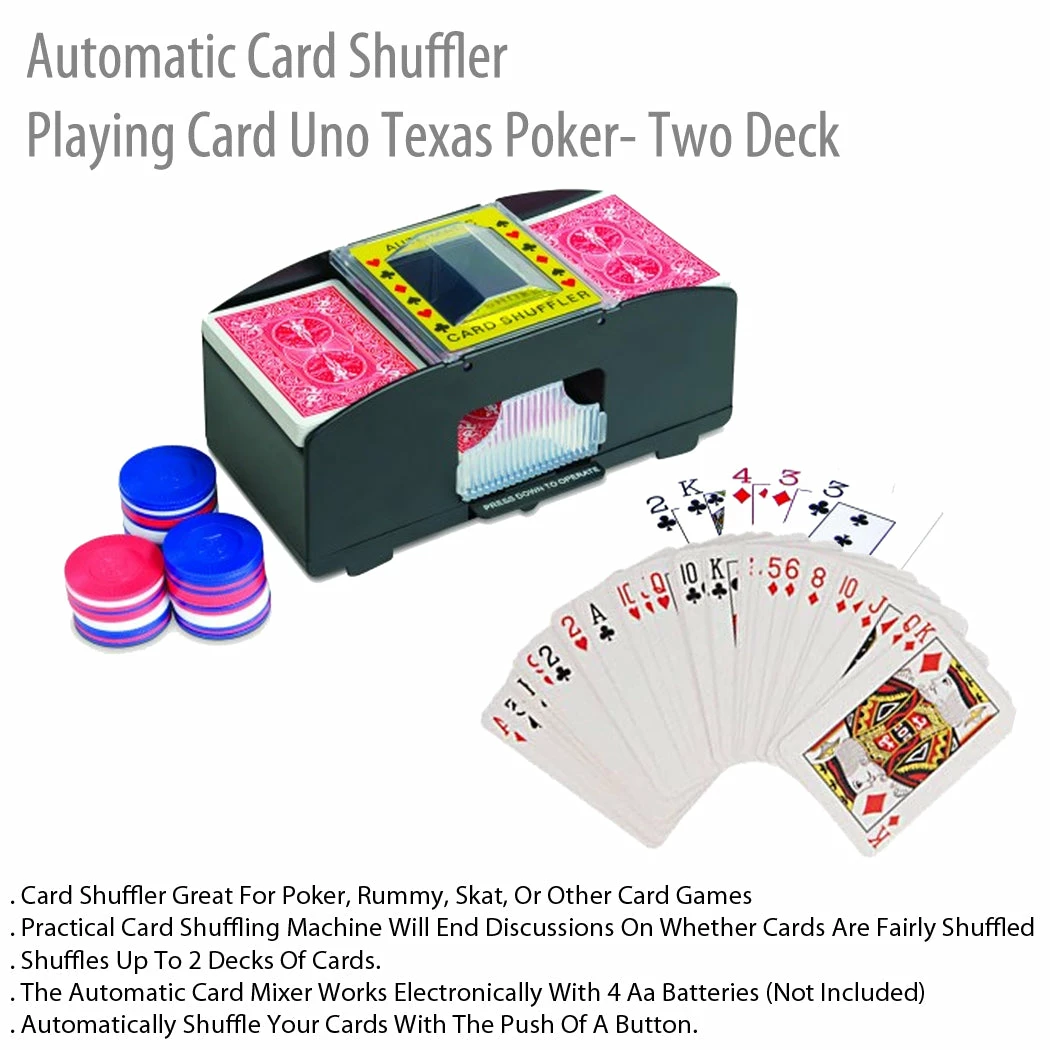 TVTimeDirect Automatic Card Shuffler- Playing Card Uno Texas Poker Two Deck 3 TVTimeDirect Automatic Card Shuffler- Playing Card Uno Texas Poker Two Deck