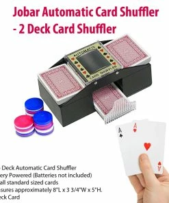 TVTimeDirect Jobar Automatic Card Shuffler- 2 Deck Card Shuffler Sporting Goods
