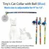 TVTimeDirect Pets Tiny's Cat Collar With Bell (Blue)