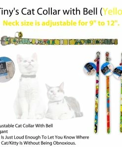 TVTimeDirect Pets Tiny's Cat Collar With Bell (Yellow)