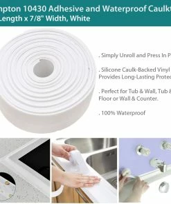 TVTimeDirect Hampton 10430 Adhesive And Waterproof Caulktape, 11' Length X 7/8