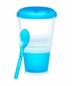 TVTimeDirect Houseware Chilled Cereal To Go Container - Blue