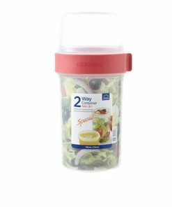 TVTimeDirect 2-Way Container For Salads, Sauces, Fruits And Snacks- 760 ML Kitchen