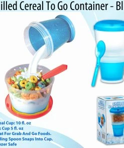 TVTimeDirect Houseware Chilled Cereal To Go Container - Blue