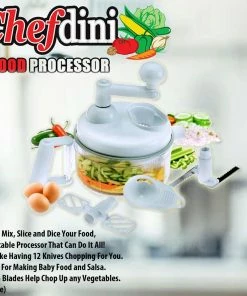 TVTimeDirect Chefdini-Triple Unified Processing Blades- White