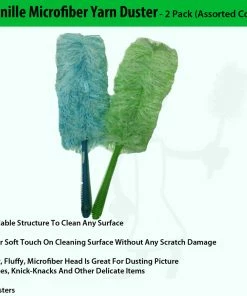 TVTimeDirect Chenille Microfiber Yarn Duster - 2 Pack (Assorted Colors) Kitchen