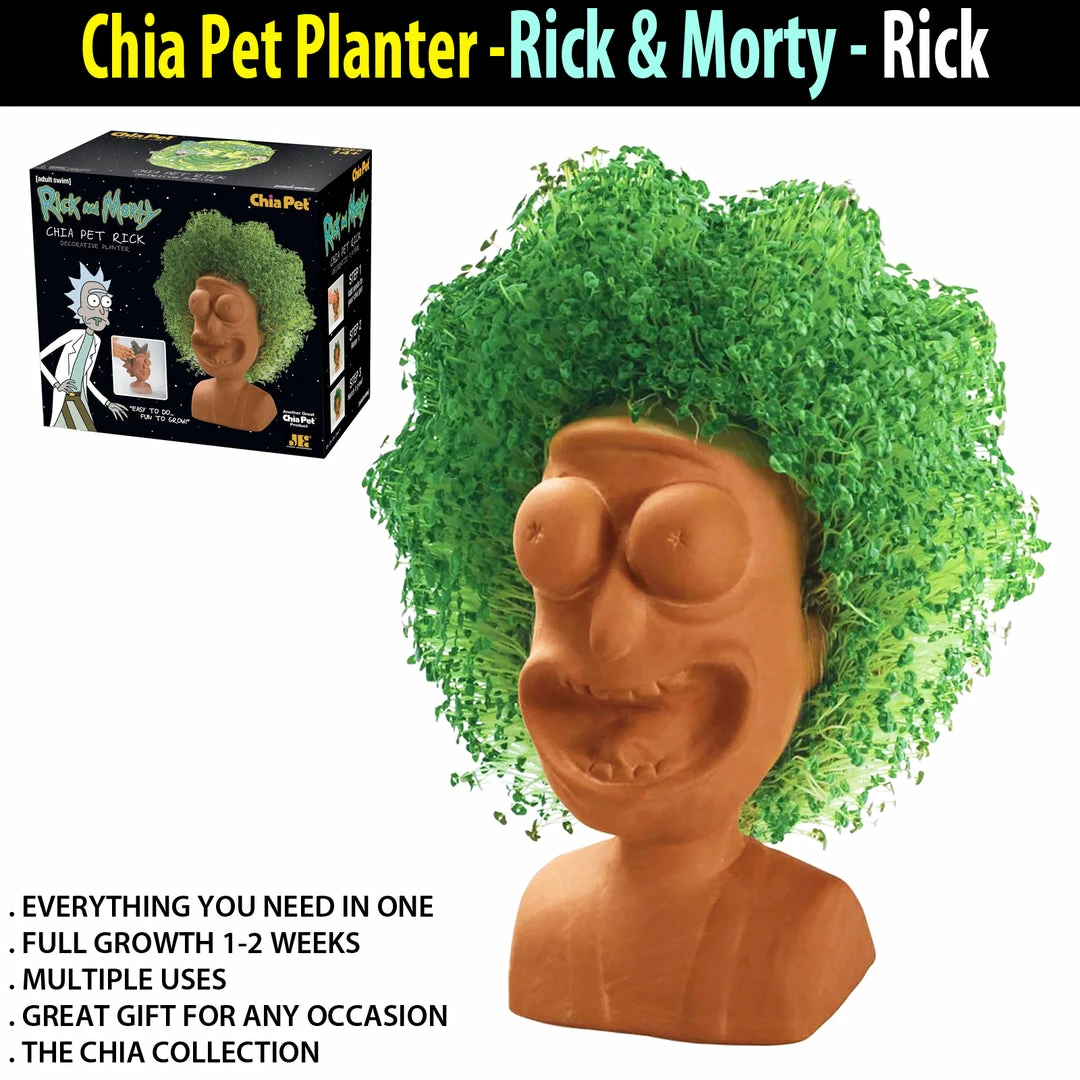 TVTimeDirect Chia Pet Planter - Rick & Morty - Rick 3 TVTimeDirect Chia Pet Planter - Rick & Morty - Rick