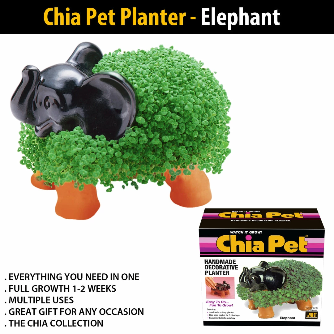 TVTimeDirect Chia Pets Chia Pet Planter - Elephant 3 TVTimeDirect Chia Pets Chia Pet Planter - Elephant