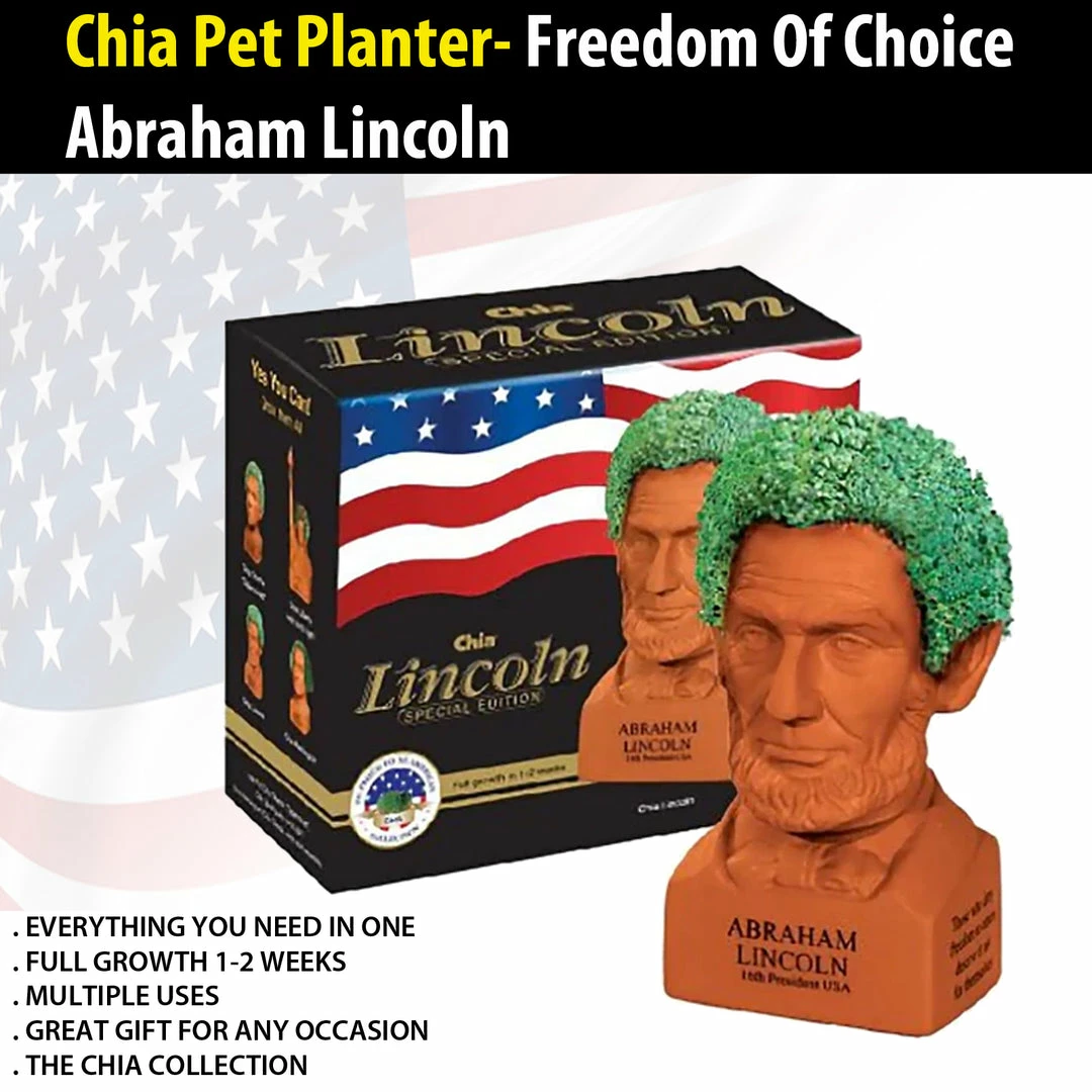 TVTimeDirect Chia Pet Planter - Freedom Of Choice Abraham Lincoln 3 TVTimeDirect Chia Pet Planter - Freedom Of Choice Abraham Lincoln