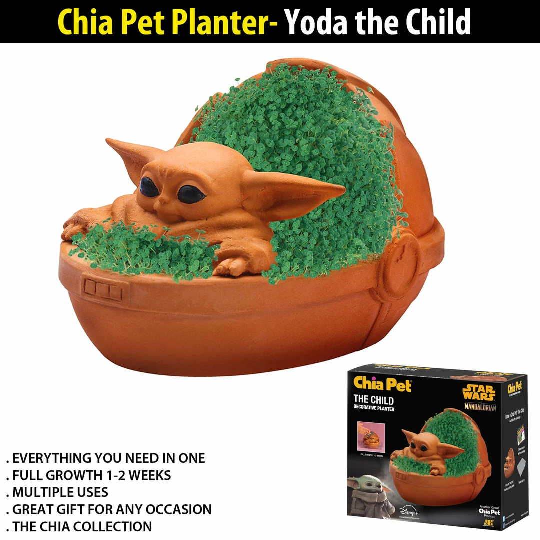 TVTimeDirect Chia Pets Chia Pet Planter - Star Wars Yoda The Child 3 TVTimeDirect Chia Pets Chia Pet Planter - Star Wars Yoda The Child