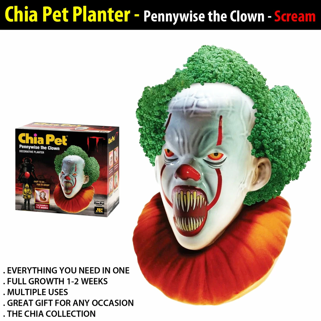 TVTimeDirect Chia Pets Chia Pet Planter - Pennywise The Clown - Scream 3 TVTimeDirect Chia Pets Chia Pet Planter - Pennywise The Clown - Scream