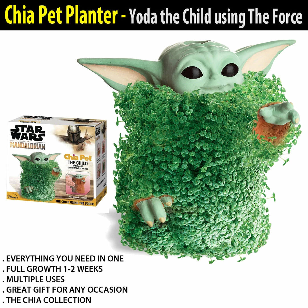 TVTimeDirect Chia Pet Planter - Star Wars Yoda The Child Using The Force Chia Pets 3 TVTimeDirect Chia Pet Planter - Star Wars Yoda The Child Using The Force Chia Pets