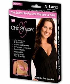 TVTimeDirect Chic Shaper Perfect Posture - Black - Extra Large (Bust Size 44-46)