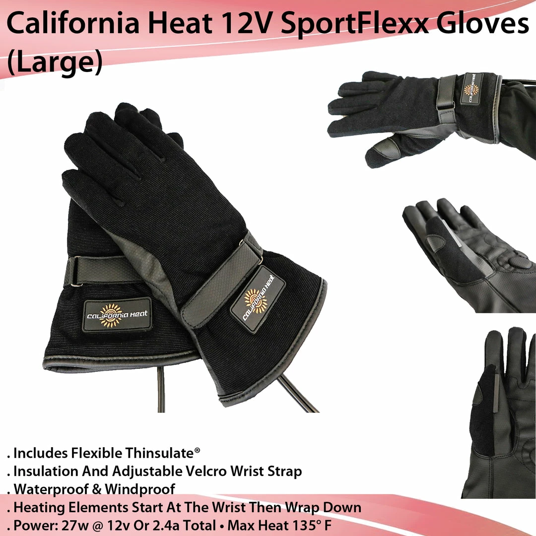 TVTimeDirect California Heat 12V SportFlexx Gloves (Large) Clothing & Accessories 3 TVTimeDirect California Heat 12V SportFlexx Gloves (Large) Clothing & Accessories