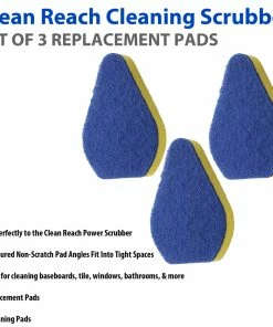 TVTimeDirect Outdoor & Garden Clean Reach Cleaning Scrubber - SET OF 3 REPLACEMENT PADS