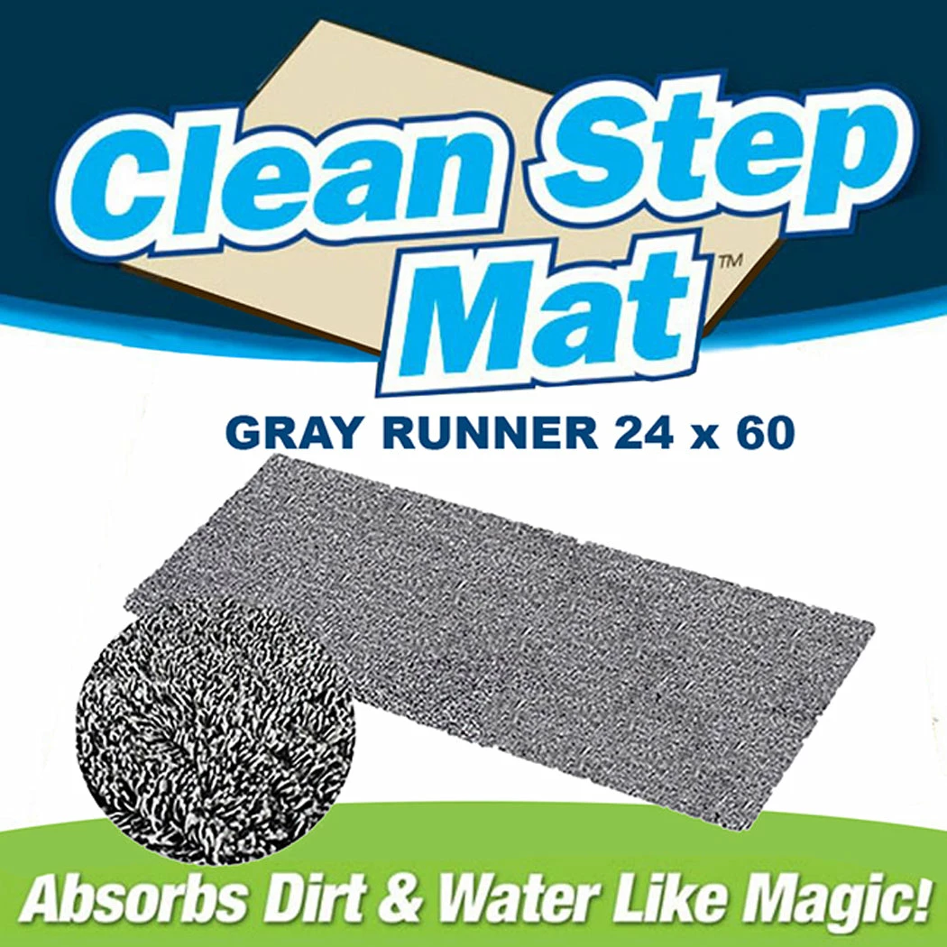 TVTimeDirect Clean Step Mat Runner (24" - 60") Gray- 2 Pack 3 TVTimeDirect Clean Step Mat Runner (24" - 60") Gray- 2 Pack