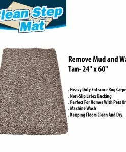TVTimeDirect Clean Stepping Dirt Trap Runner Tan Houseware
