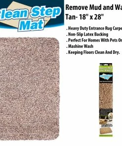 TVTimeDirect Clean Stepping Mud & Dirt Trap Mat- Tan