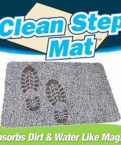 TVTimeDirect Houseware Clean Step Mat- Gray (Single Mat) (18