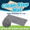 TVTimeDirect Clean Step Mat Runner (24" X 60") - Gray Houseware