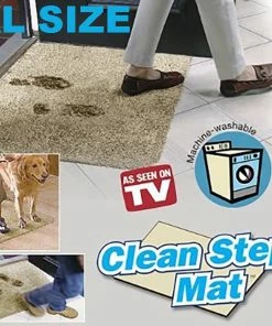TVTimeDirect Clean Step Mat Doormat XL- 24" X 36" - Tan