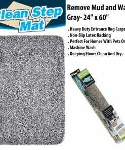 TVTimeDirect Houseware Clean Stepping Mud & Dirt Trap Runner- Gray